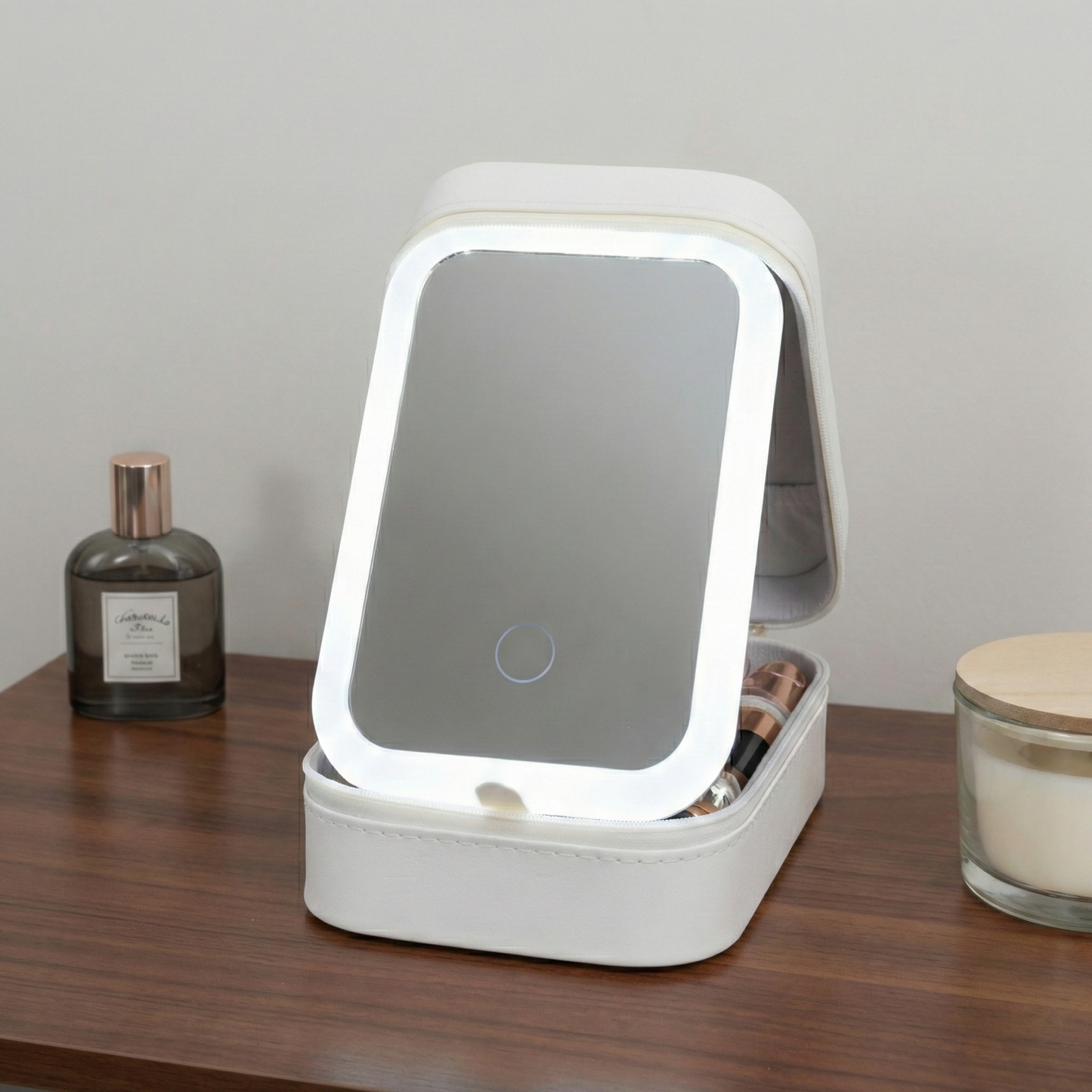 LuxeGlow™ : Premium Makeup Box with LED Mirror