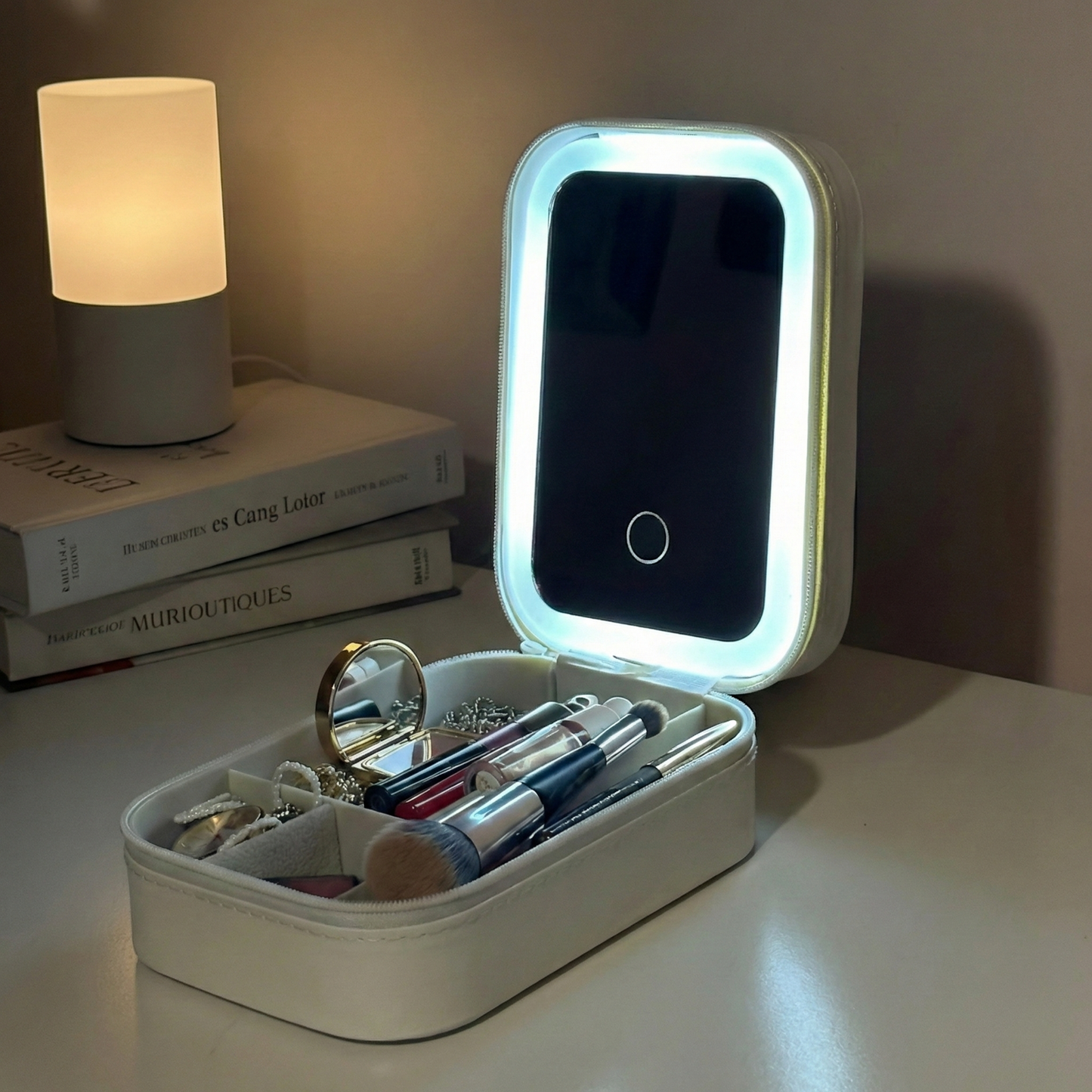 LuxeGlow™ : Premium Makeup Box with LED Mirror